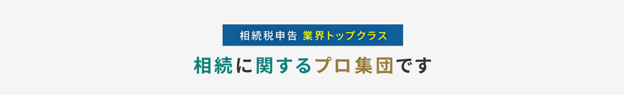 相続税申告 業界トップクラス 相続に関するプロ集団です